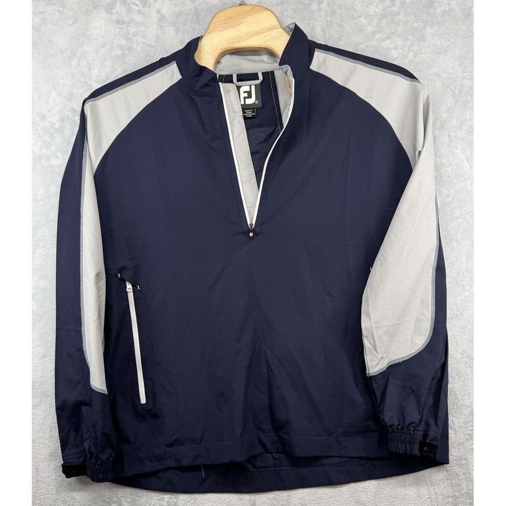 FootJoy Windbreaker‎ Jacket Half Zip Blue Gray Jacket Men's Size XL
